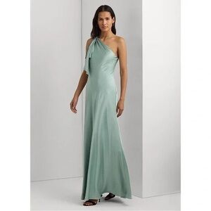 Lauren Ralph Lauren One-Shoulder Mint Dress